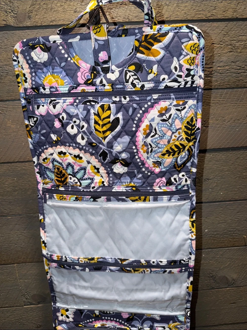 Vera Bradley Charmont Meadow Pattern Deluxe Hanging Travel Organizer